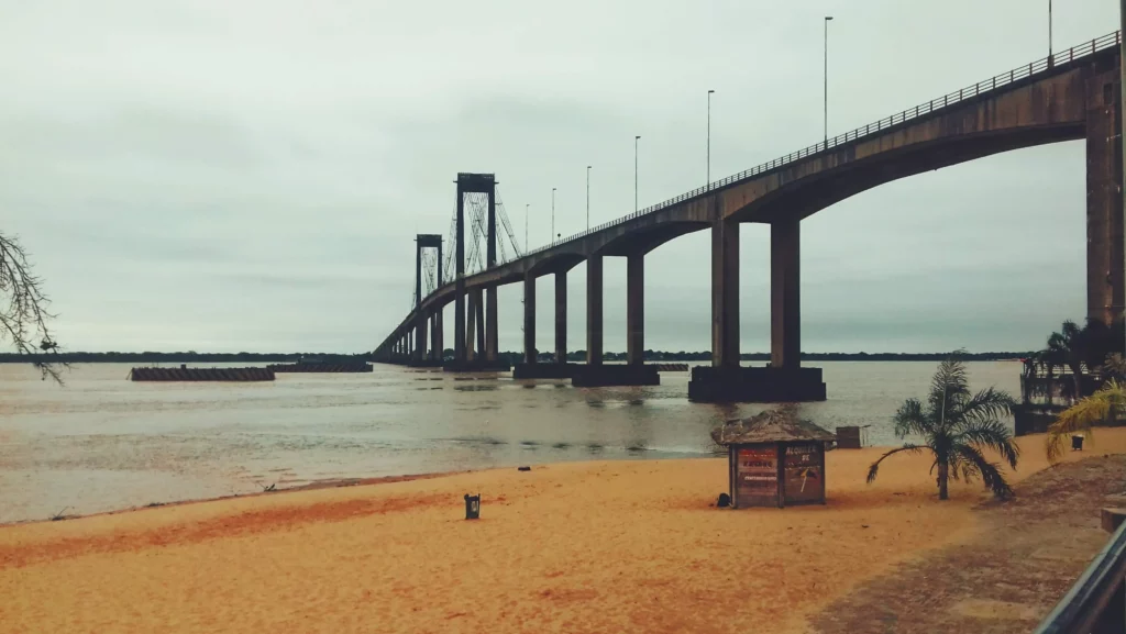 bridge over river Corrientes, Argentina