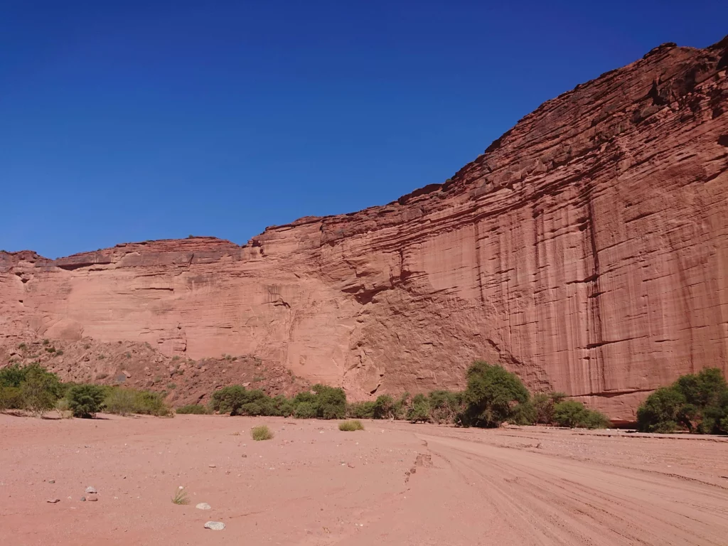 red rock wall of La Rioja best places to visit argentina