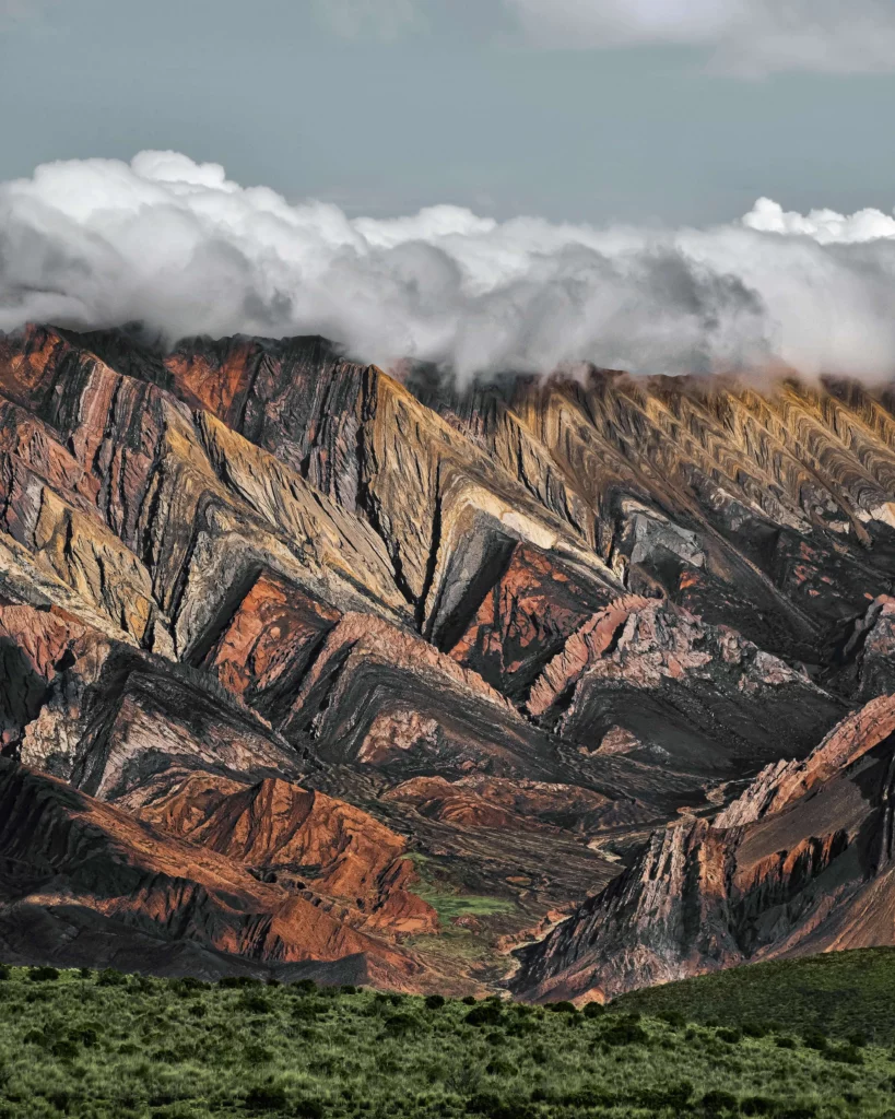 jagged colorful rocky mountain formations Quebrada de Humahuaca, places to visit in Argentina