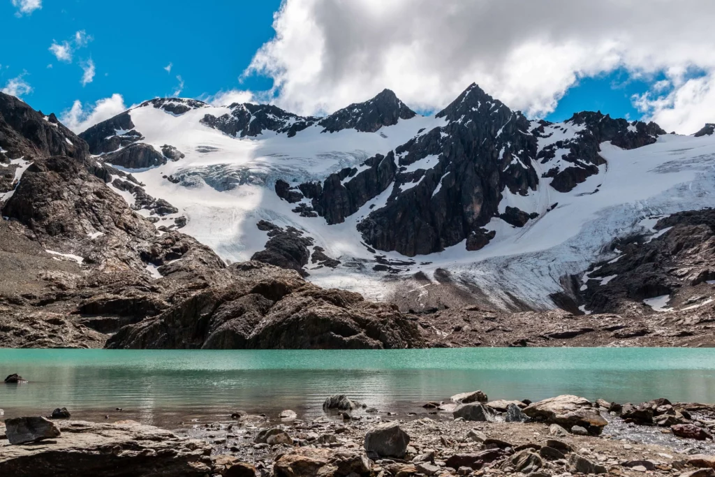 snowy rocky peaks of Tierra del Fuego National Park argentina