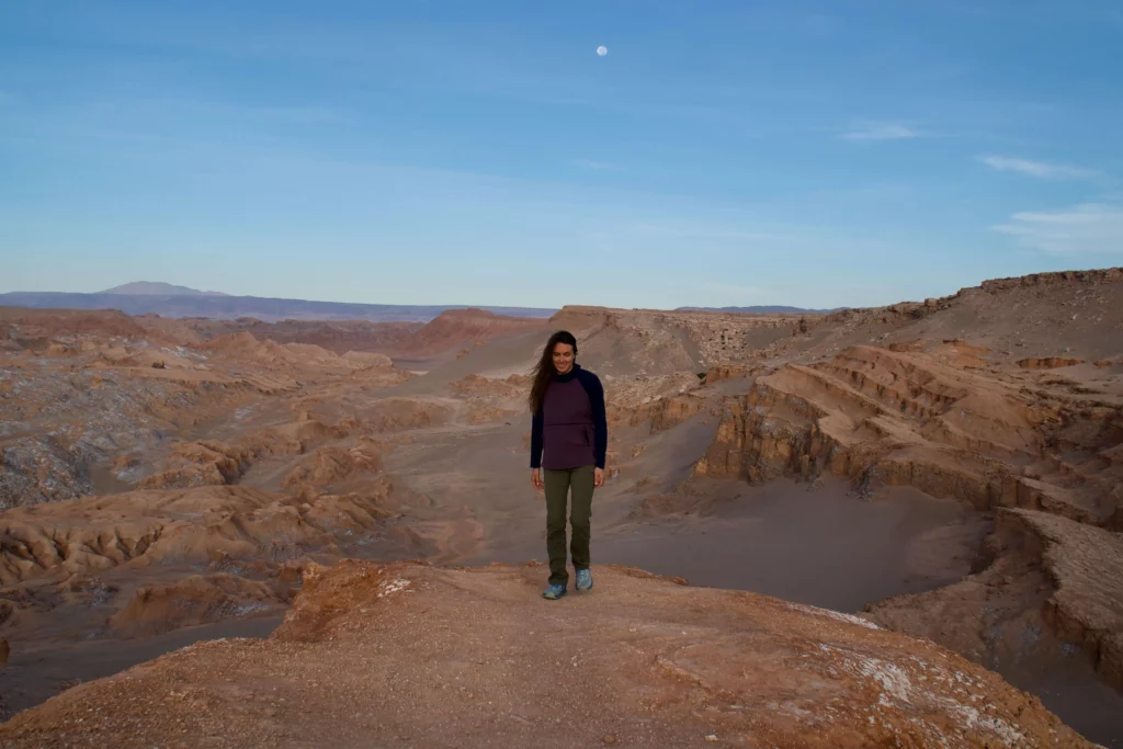 brooke on foot valle de la luna atacama desert chile