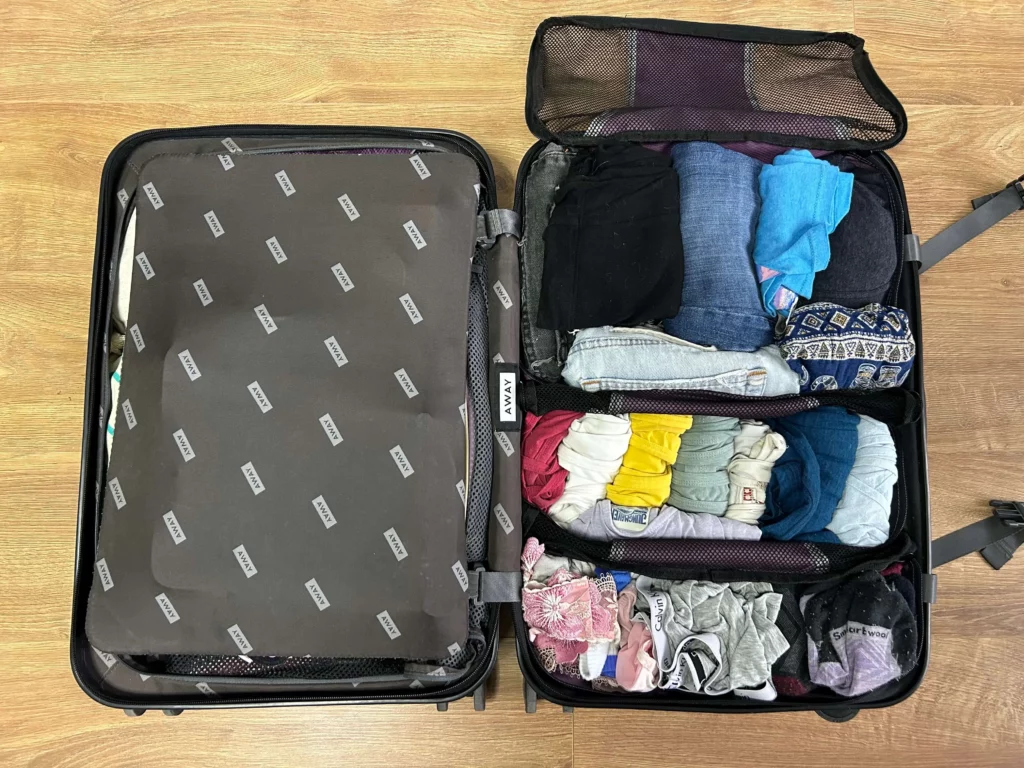 suitcase long-term travel packing list