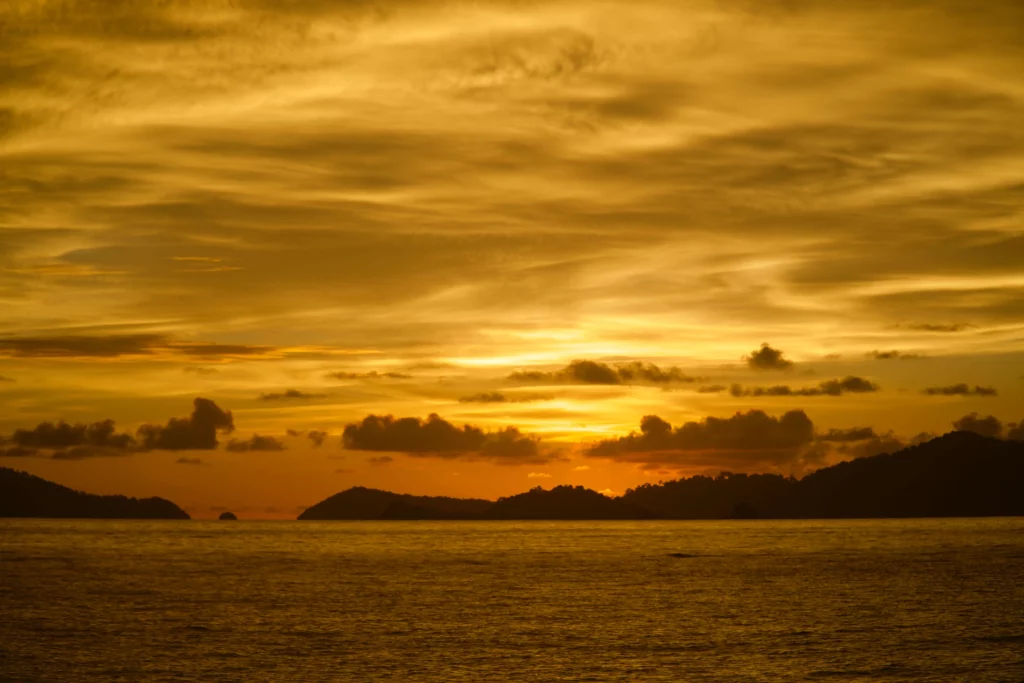 golden hour sunset sky thailand