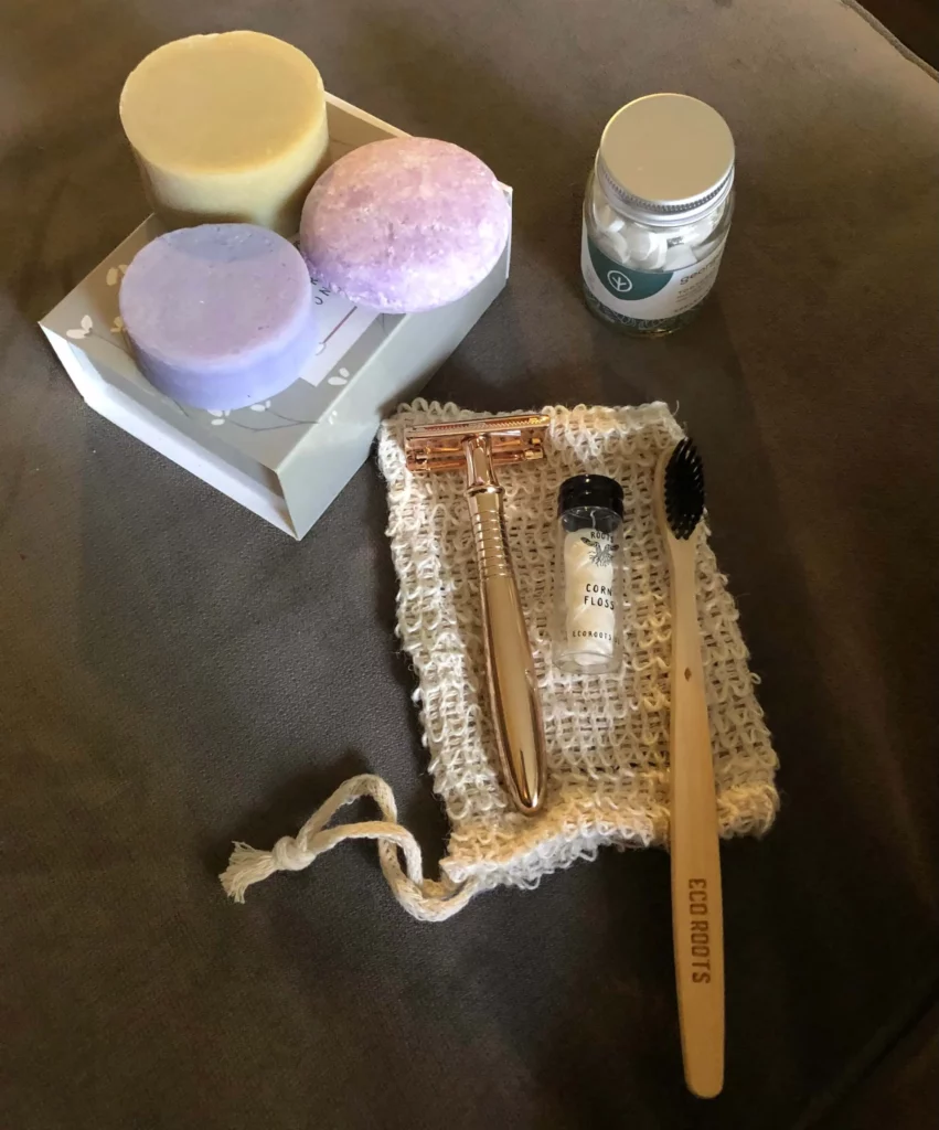 plastic free toiletries bamboo toothbrush bar soap