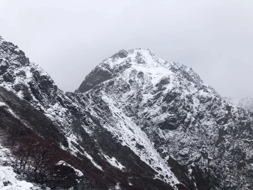 snowy peaks of andes mountains bariloche patagonia