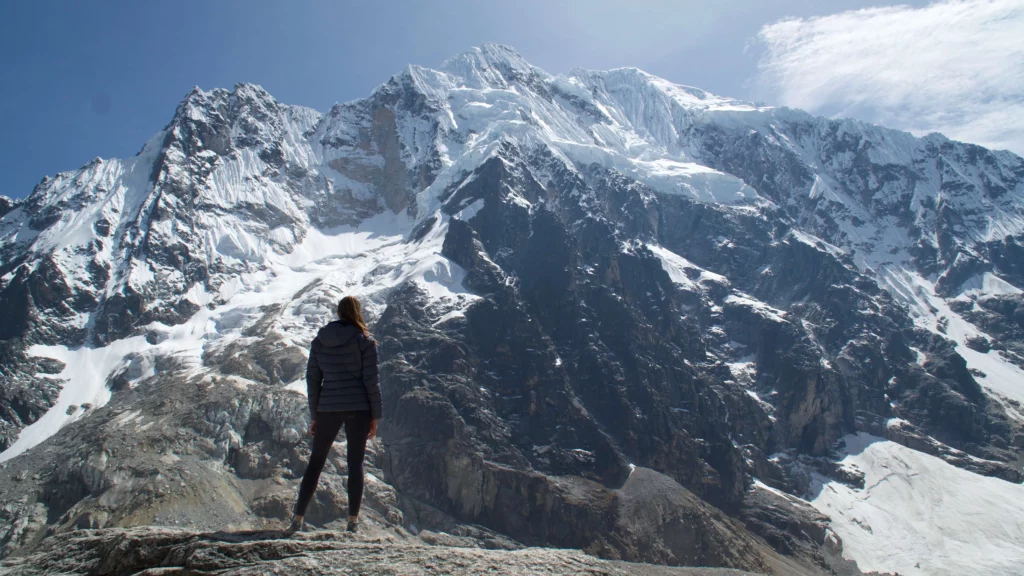 solo female traveler salkantay pass andes mountains peru