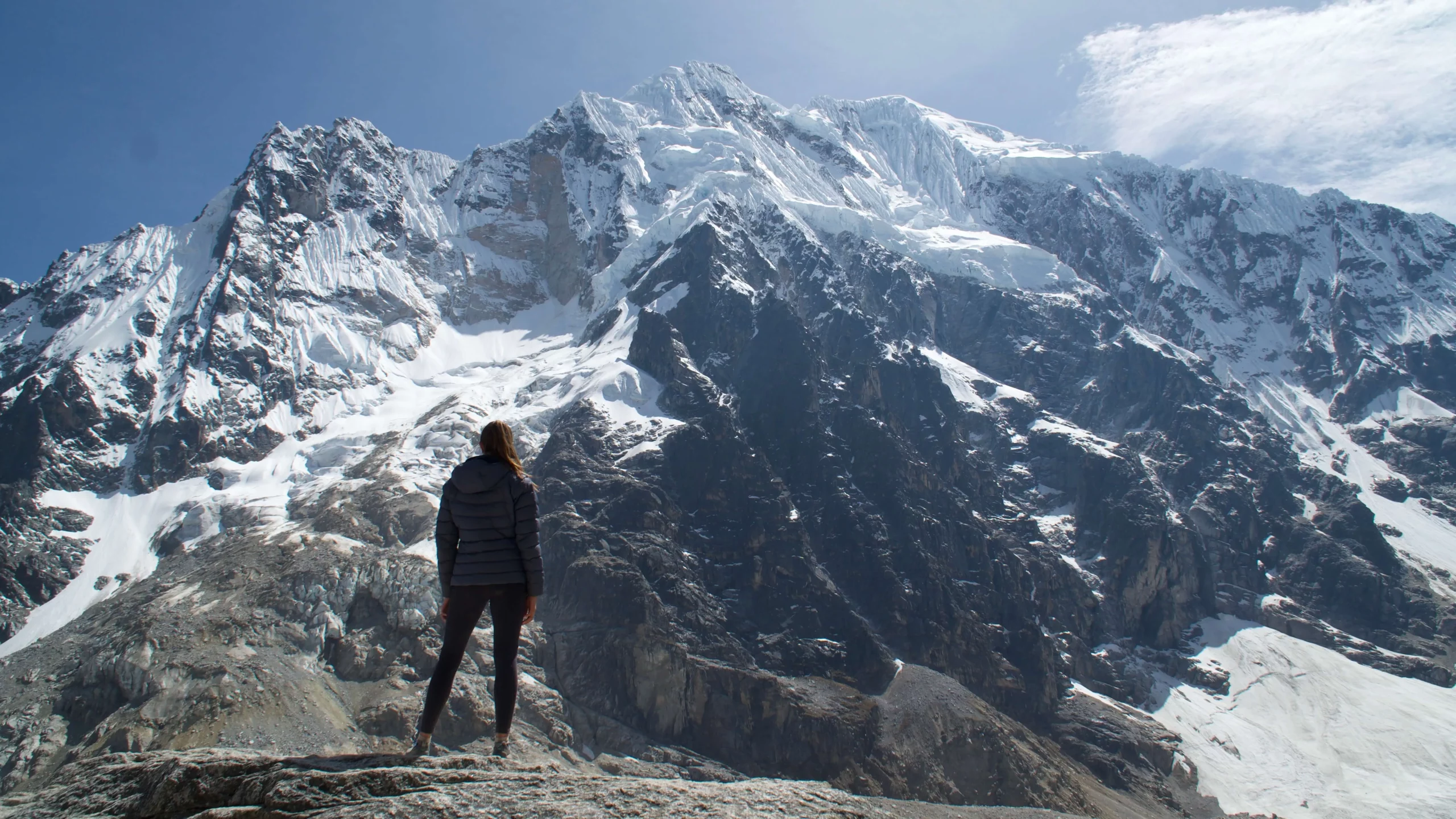solo female traveler salkantay pass andes mountains peru