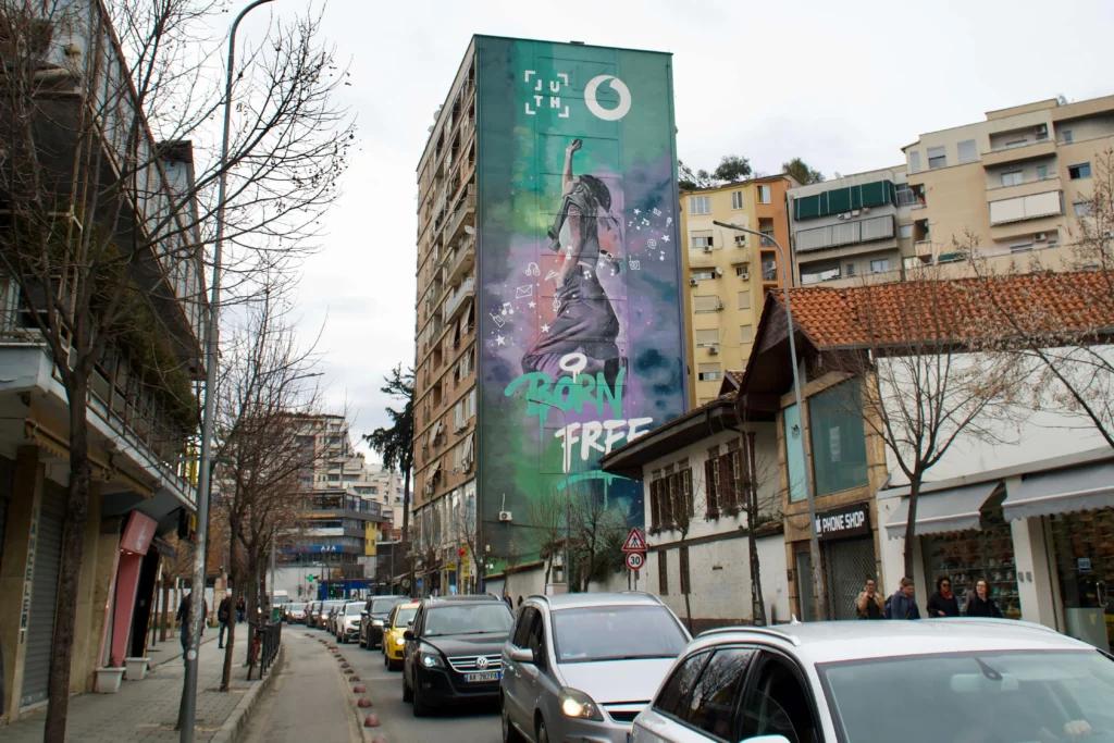 street art tirana albania born free