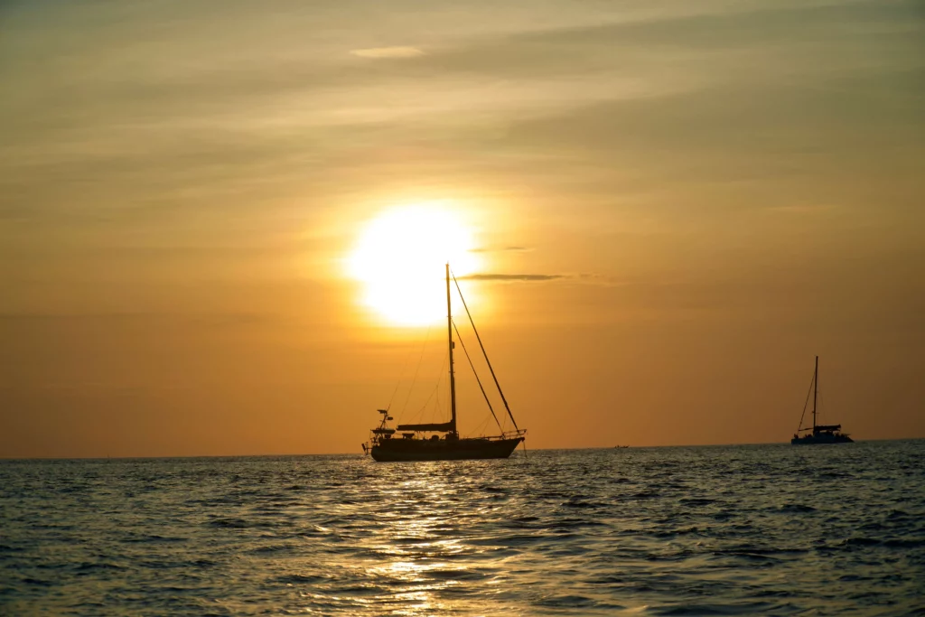 sunset sailboat