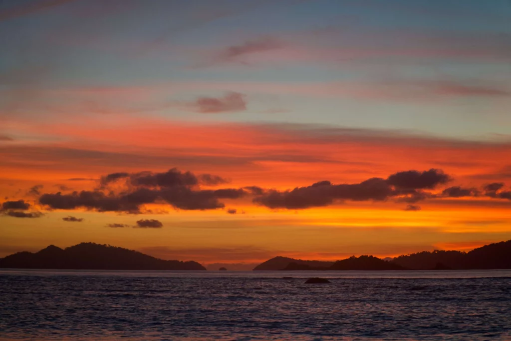 sunset thailand orange pink