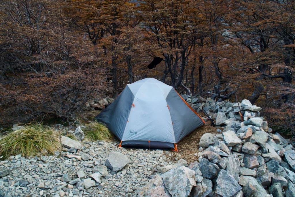 tent camping bariloche patagonia autumn
