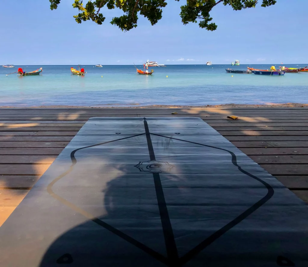 yoga mat thailand ocean