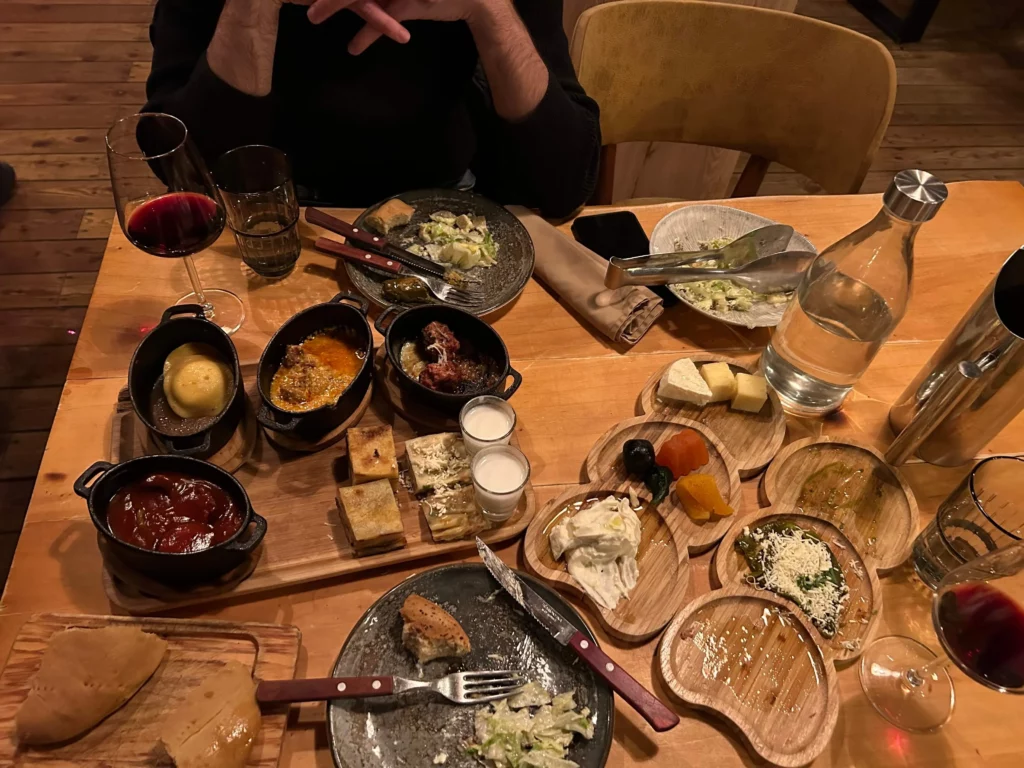 dinner food tirana albania restaurant