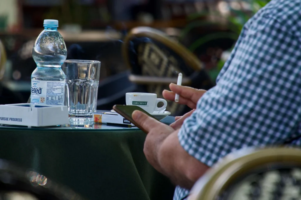 smoking cigarette tirana albania