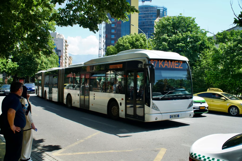 public transit bus tirana albania